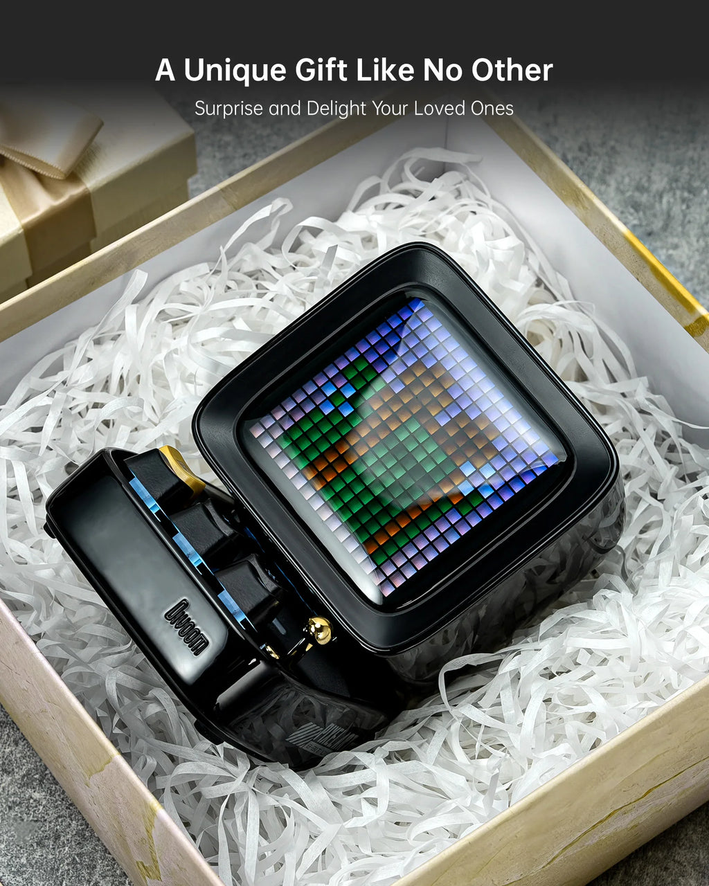 Divoom Ditoo-Pro  Pixel Art Bluetooth Portable black Speaker Alarm Clock DIY LED Display Board Cute Gift Home Light Decoration