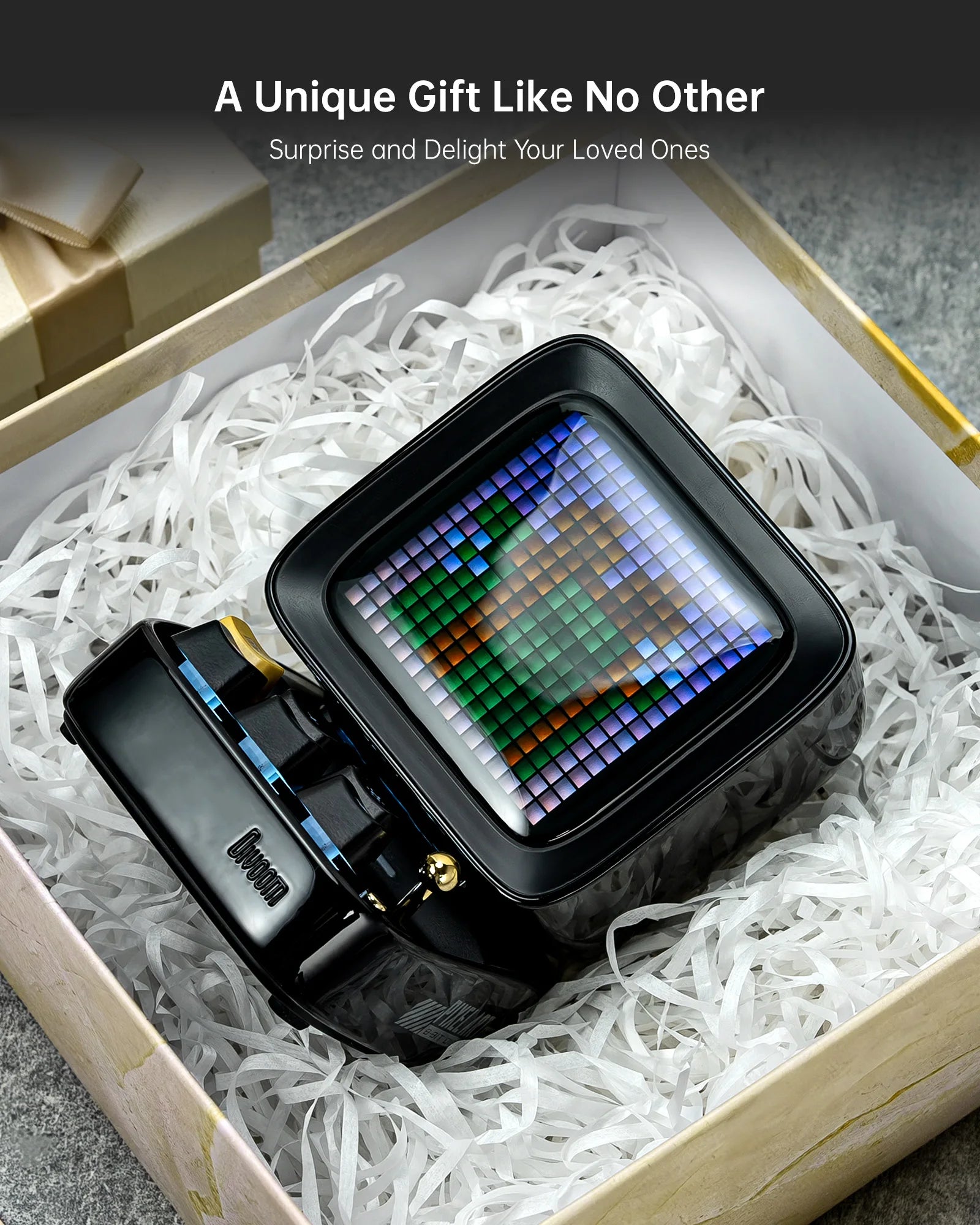 Divoom Ditoo-Pro  Pixel Art Bluetooth Portable black Speaker Alarm Clock DIY LED Display Board Cute Gift Home Light Decoration