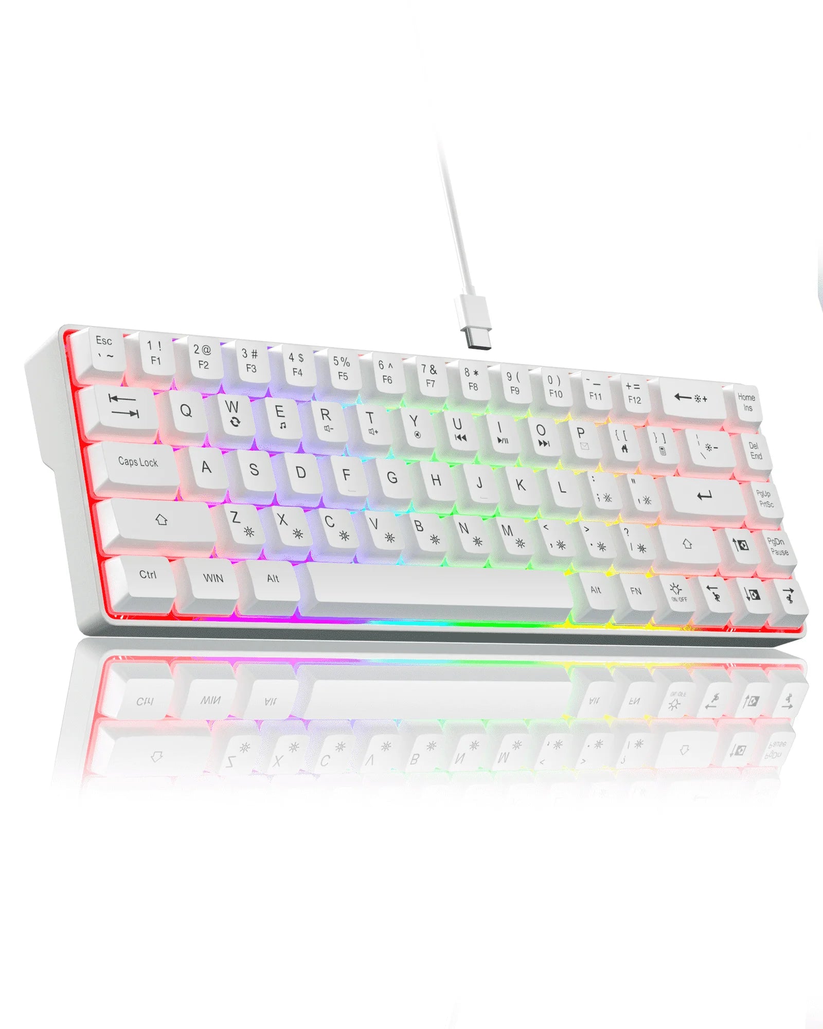SOLAKAKA Sk968 Gaming Keyboard 68 keys N- Key Rollover RGB Backlight