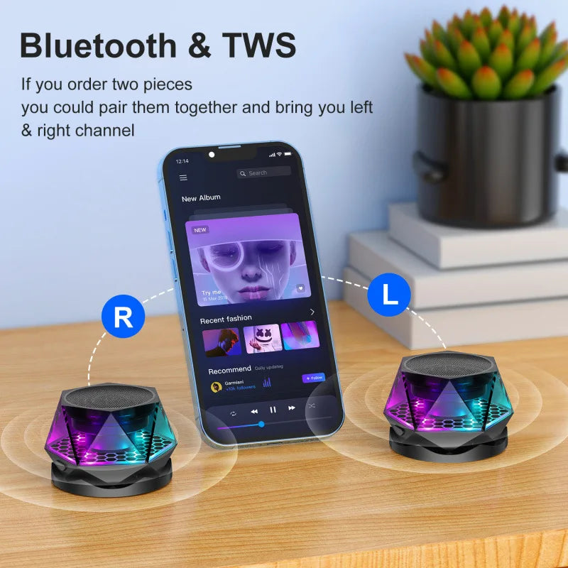 Suction Cup Portable Bluetooth Speaker for Mobile Phone Convenient Mini LED Small G200 Loud Volume Mobile Phone Amplifier