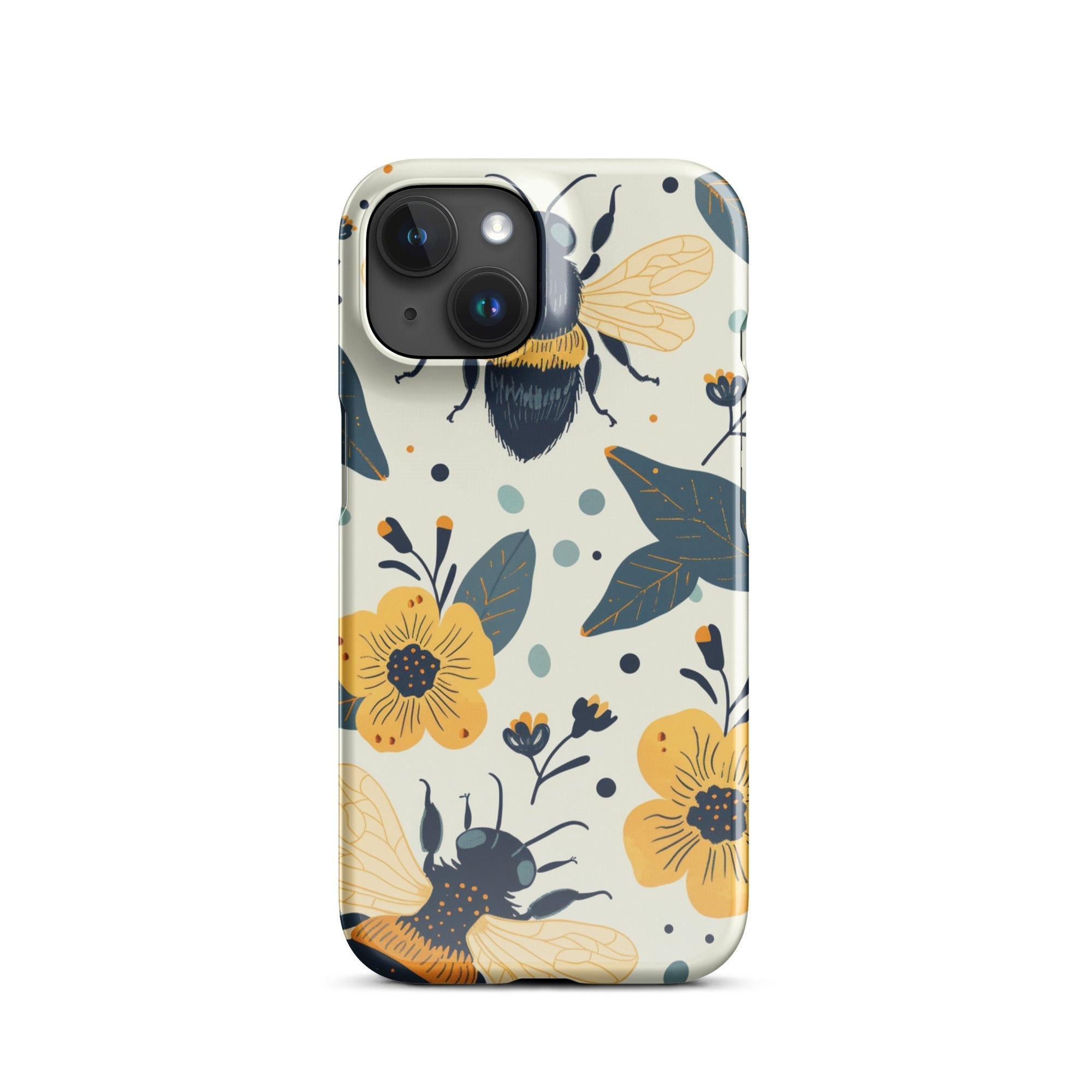 JetGirl Art Phone Case Glossy Snap Case / iPhone 15 Bee Phone case for iPhone