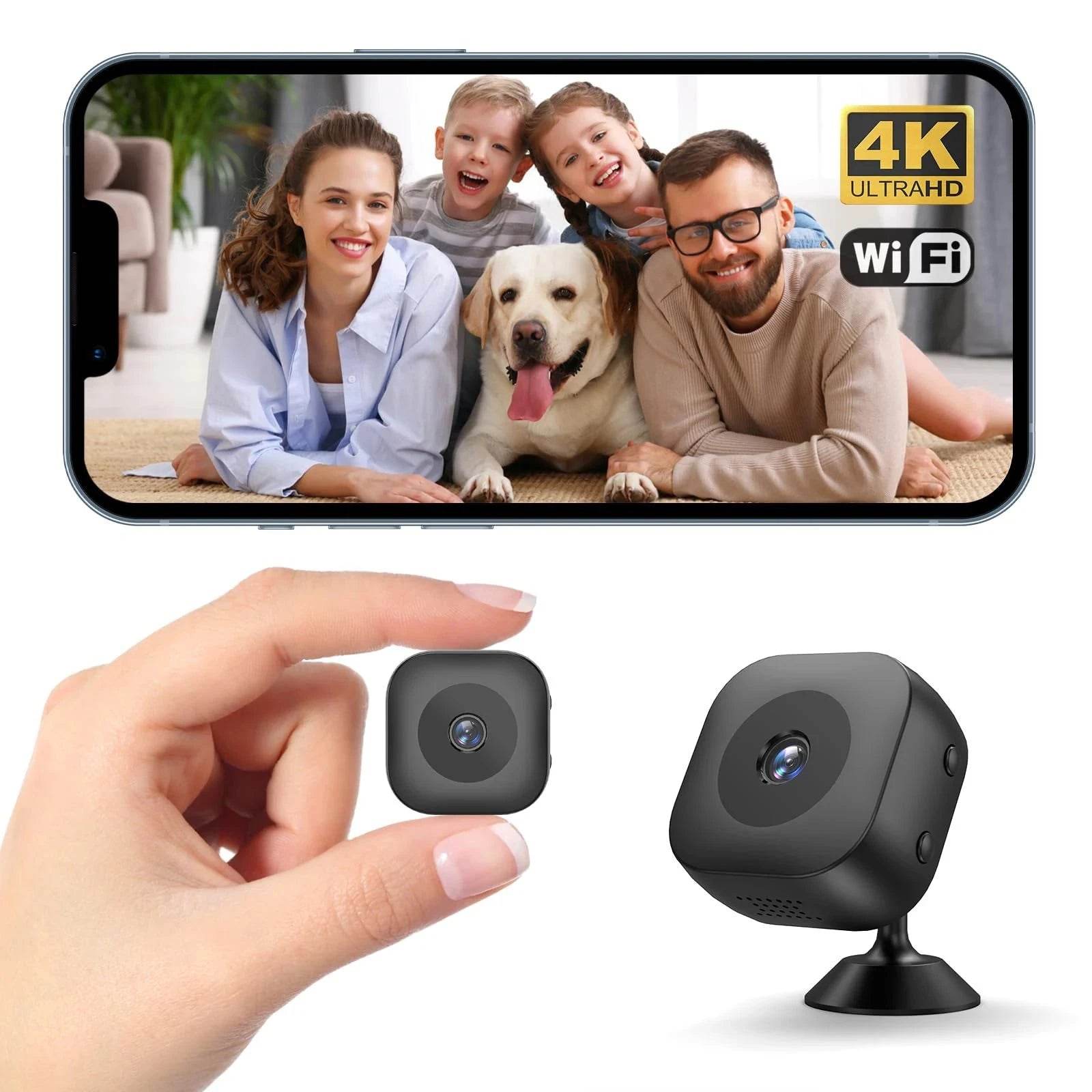 Mini 4K WiFi Security Camera with Full Color Night Vision - Nic's Electronics