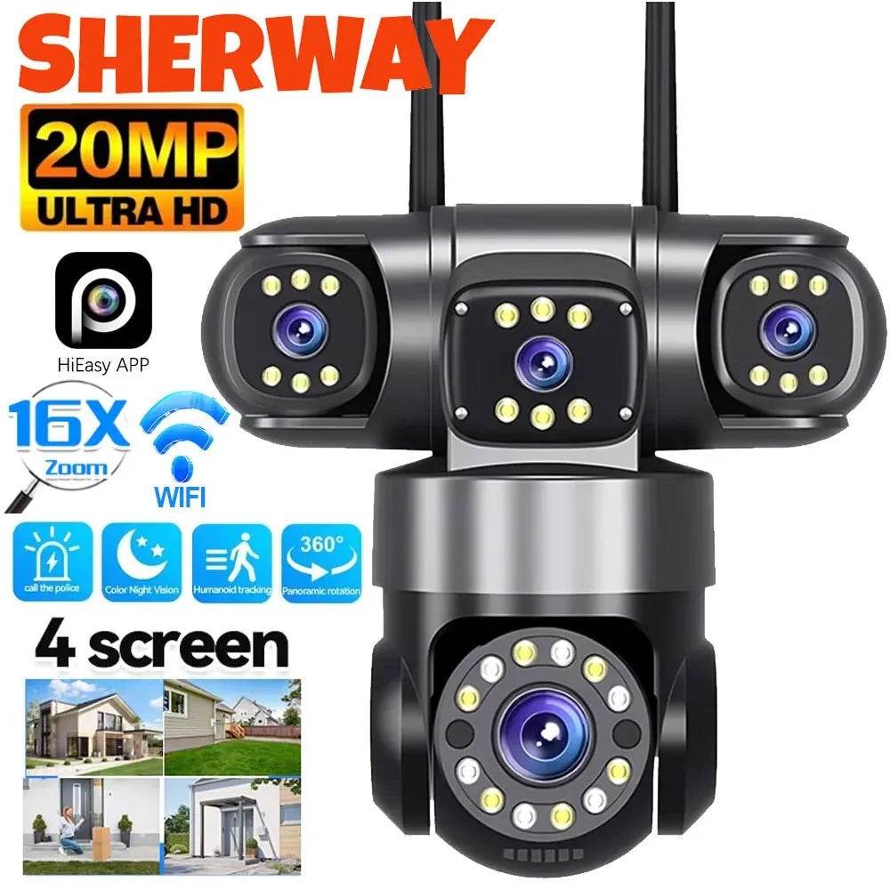 Wireless PTZ Camera with 360° and 4 Screens - Nic's Electronics