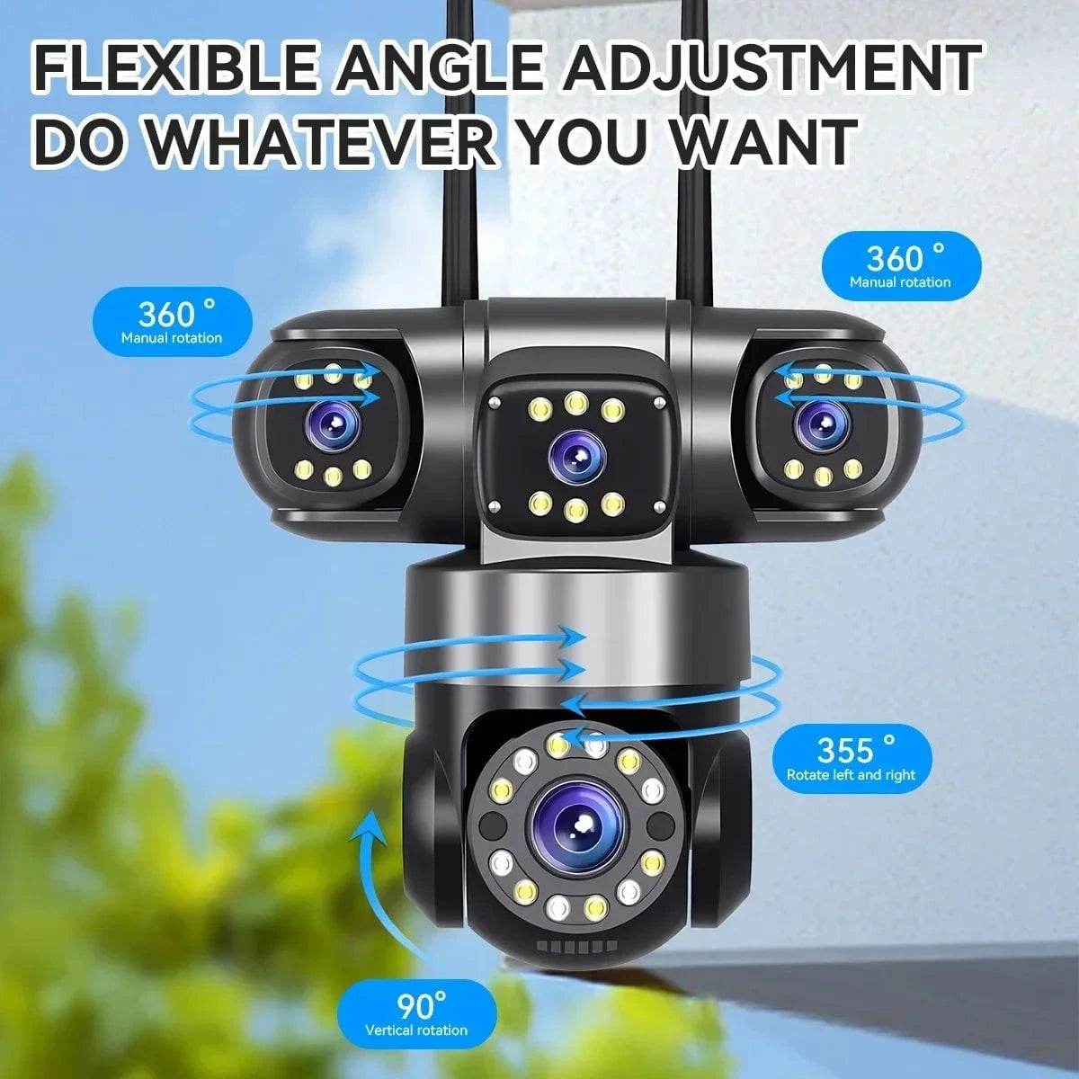 Wireless PTZ Camera with 360° and 4 Screens - Nic's Electronics