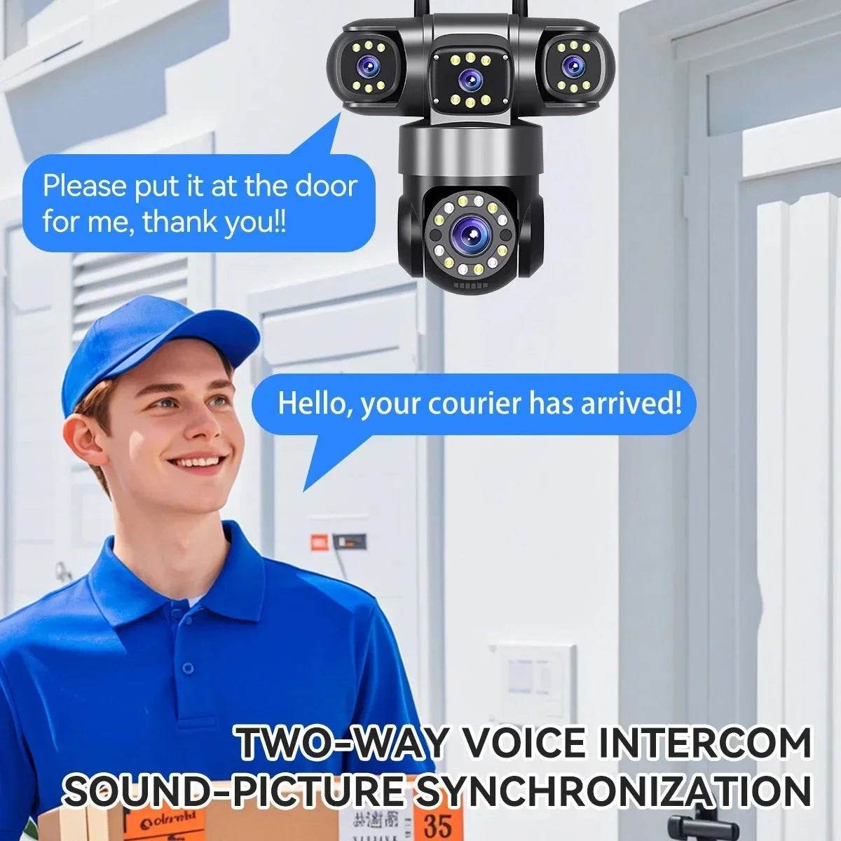 Wireless PTZ Camera with 360° and 4 Screens - Nic's Electronics