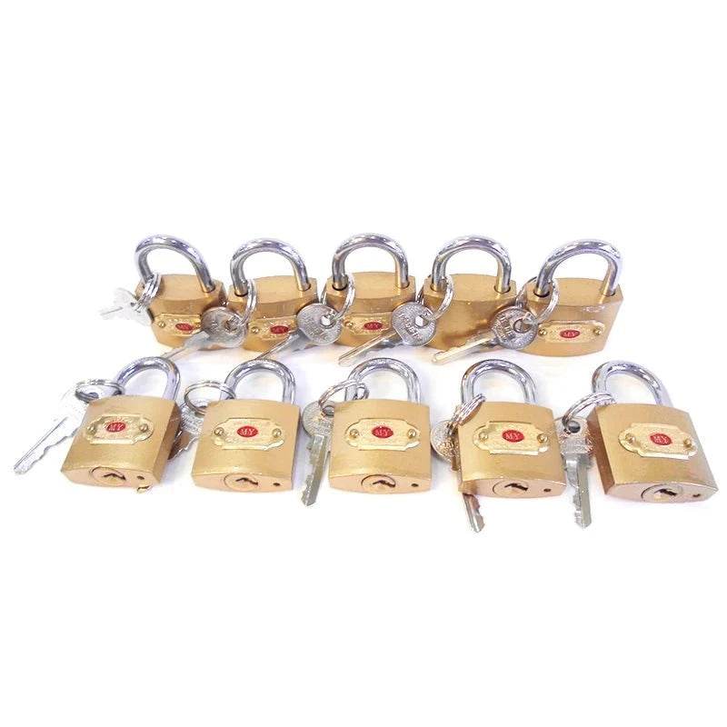 10-Pack 32mm Padlocks | Keyed Alike - Nic's Electronics