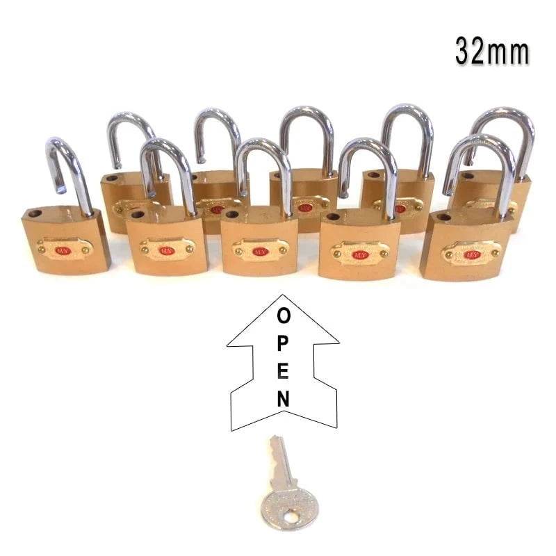 10-Pack 32mm Padlocks | Keyed Alike - Nic's Electronics