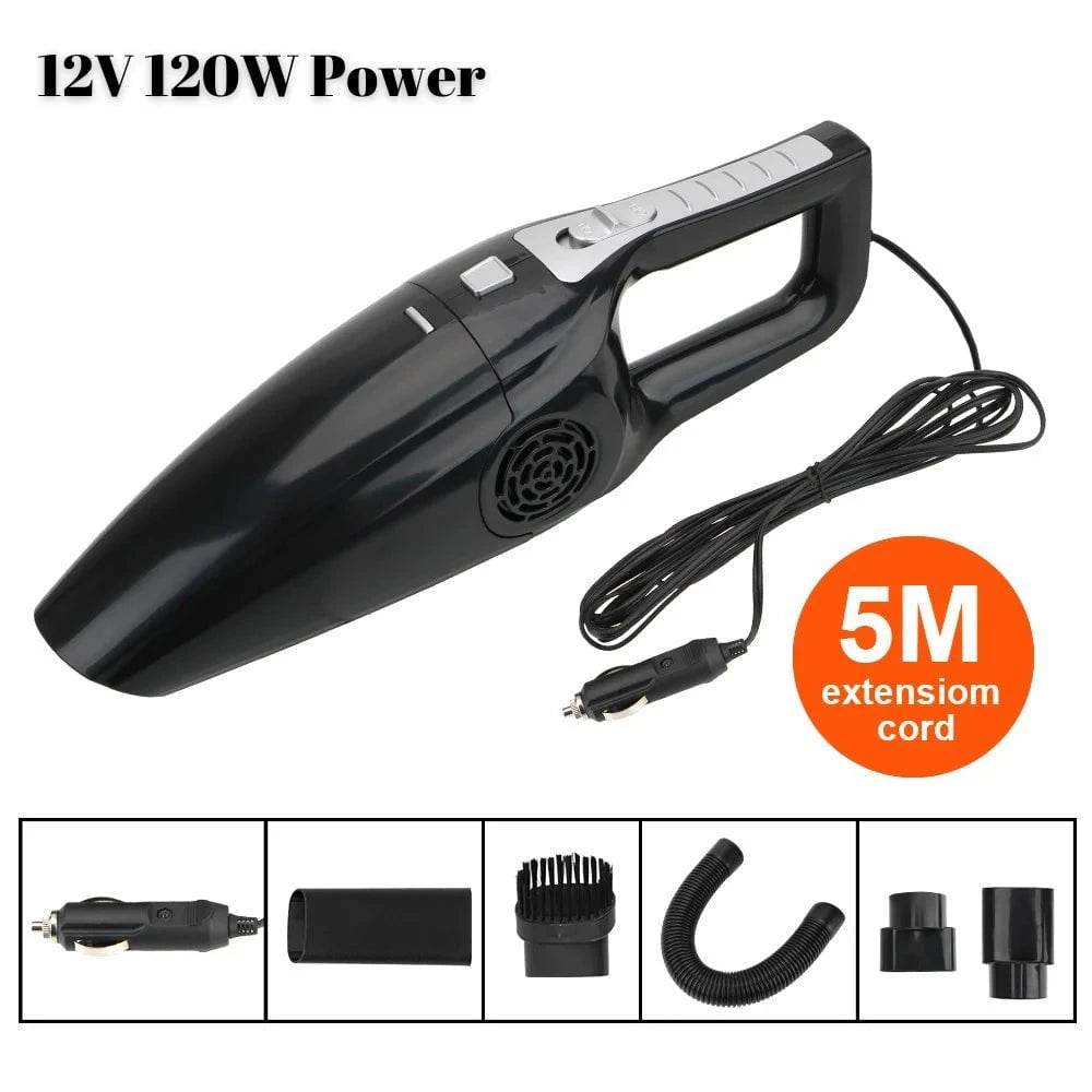 120W Portable Car Vacuum | High Suction Wet & Dry - Nic's Electronics