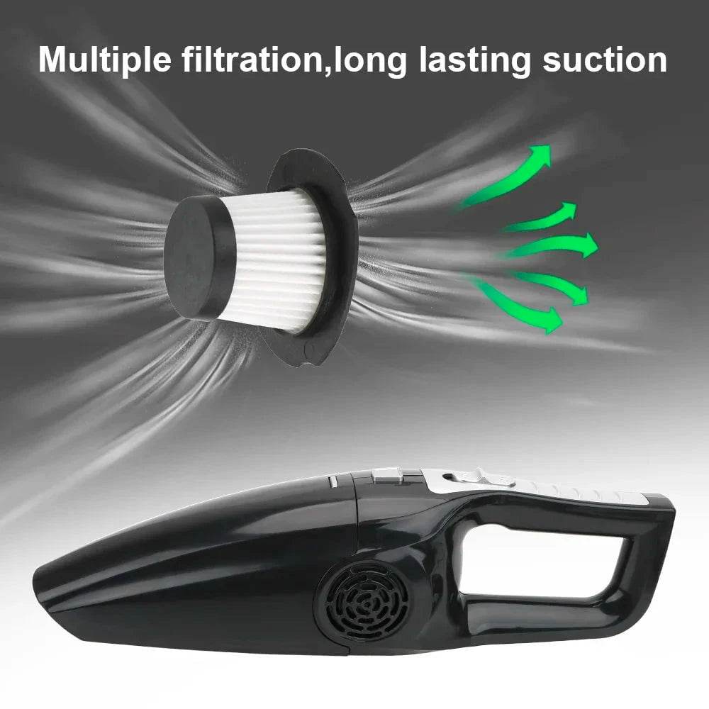 120W Portable Car Vacuum | High Suction Wet & Dry - Nic's Electronics
