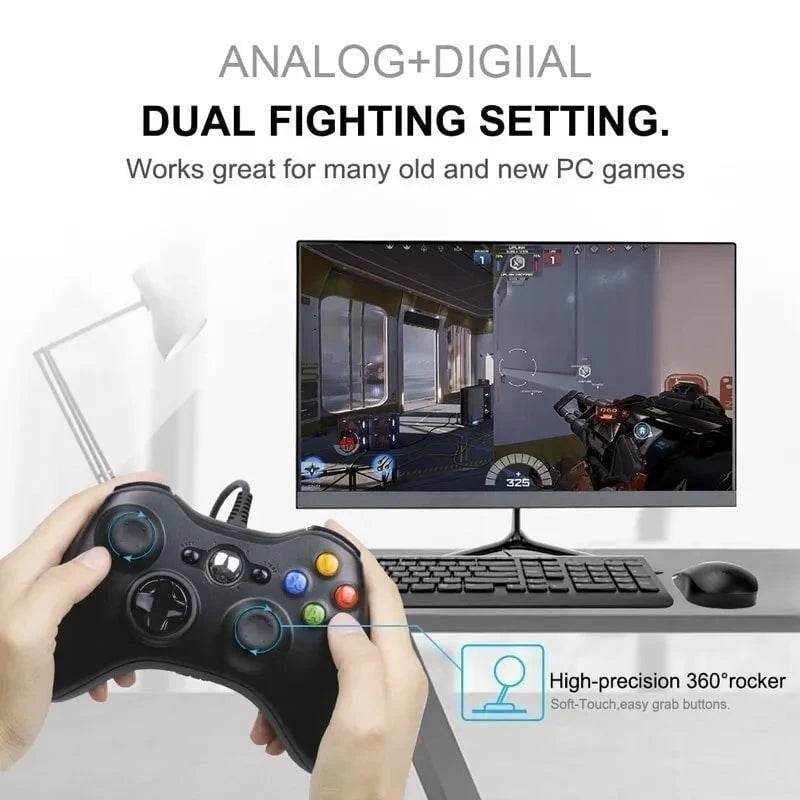 Nic's Electronics 2.4g Wireless Gamepad Gaming Controller for Xbox 360/ PS3/Pc Video Game Consoles 3D Rocker Joystick Game Handle Accessories