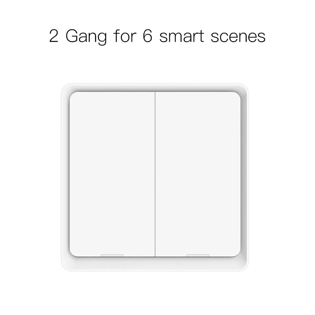 Nic's Electronics 2 Gang MOES 4 Gang Tuya ZigBee Wireless 12 Scene Switch Push Button Controller Battery Powered Automation Scenario for Tuya Devices