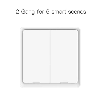 Nic's Electronics 2 Gang MOES 4 Gang Tuya ZigBee Wireless 12 Scene Switch Push Button Controller Battery Powered Automation Scenario for Tuya Devices