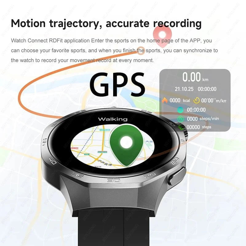 Nic's Electronics 2025 New Watch 5 MAX Smart Watch HD AMOLED Screen NFC GPS Tracker Bluetooth Call Waterproof Sports Health Smartwatch Men Women