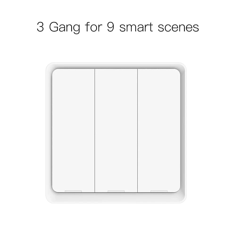 Nic's Electronics 3 Gang MOES 4 Gang Tuya ZigBee Wireless 12 Scene Switch Push Button Controller Battery Powered Automation Scenario for Tuya Devices