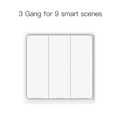 Nic's Electronics 3 Gang MOES 4 Gang Tuya ZigBee Wireless 12 Scene Switch Push Button Controller Battery Powered Automation Scenario for Tuya Devices