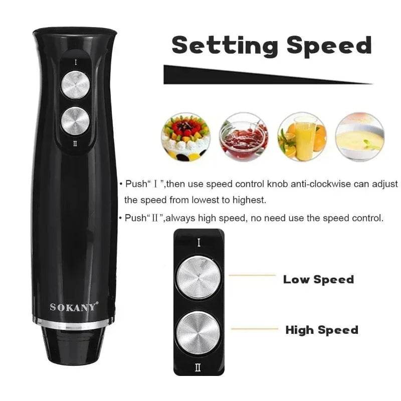 4-in-1 Handheld Immersion Blender with Baby Food Maker - Nic's Electronics