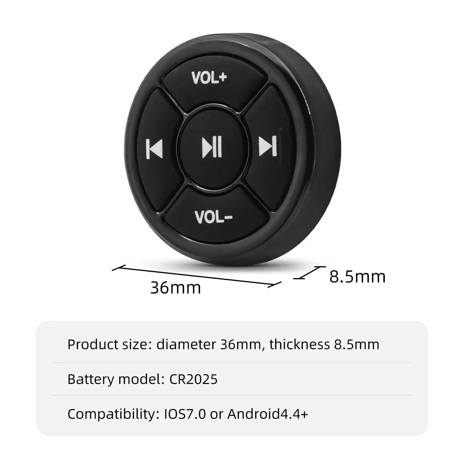 5-Key Wireless Bluetooth Media Remote for Car & Motorcycle – Android Compatible - Nic's Electronics