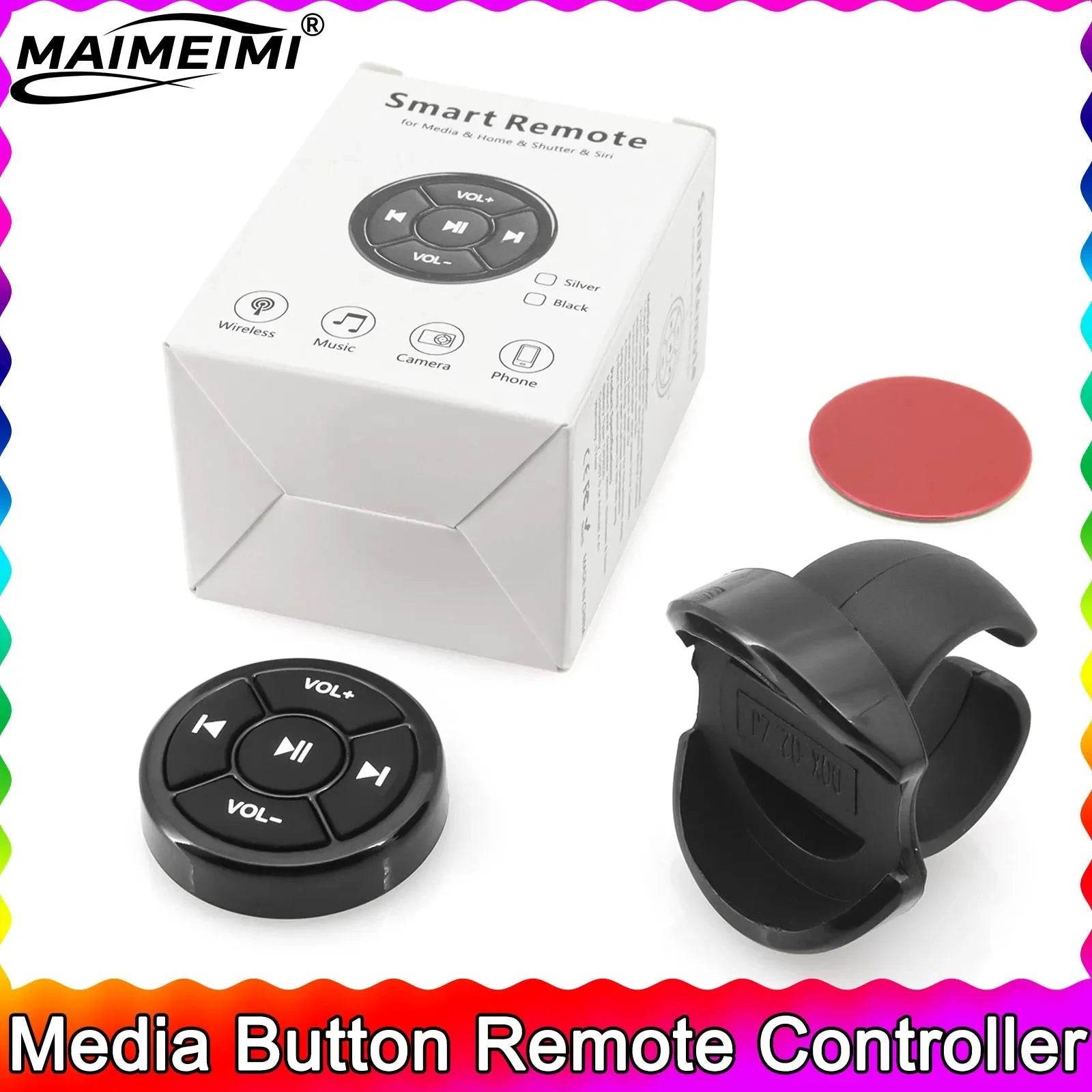 5-Key Wireless Bluetooth Media Remote for Car & Motorcycle – Android Compatible - Nic's Electronics