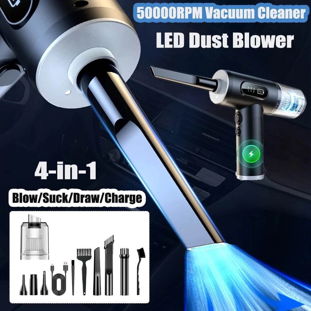 50000RPM Handheld Car Vacuum | Cordless Cleaner & Blower - Nic's Electronics