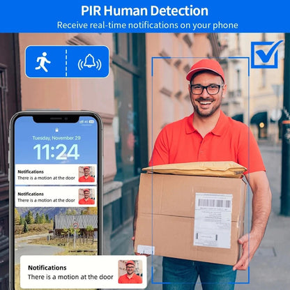 Nic's Electronics 5G 2.4G WiFi Video Doorbell 1080P Tuya Smart Outdoor Wireless Intercom Waterproof Wireless Camera Ringing Bell