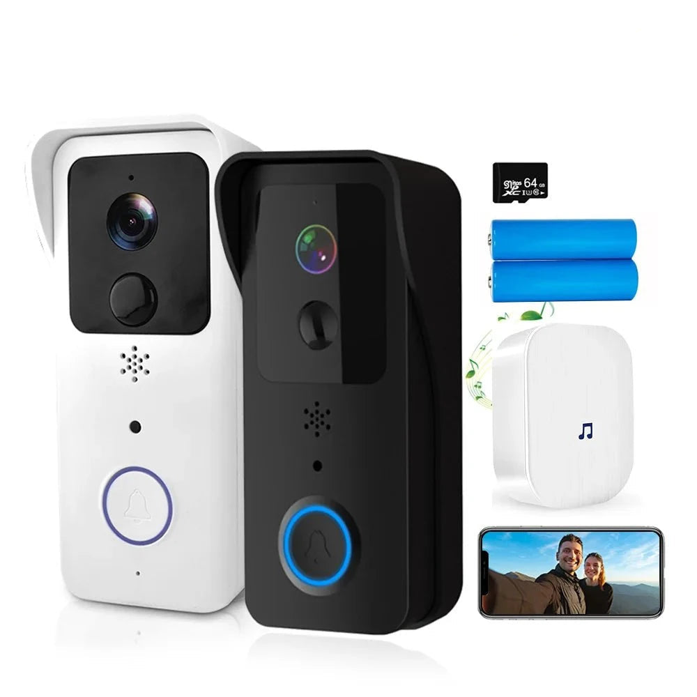 Nic's Electronics 5G 2.4G WiFi Video Doorbell 1080P Tuya Smart Outdoor Wireless Intercom Waterproof Wireless Camera Ringing Bell
