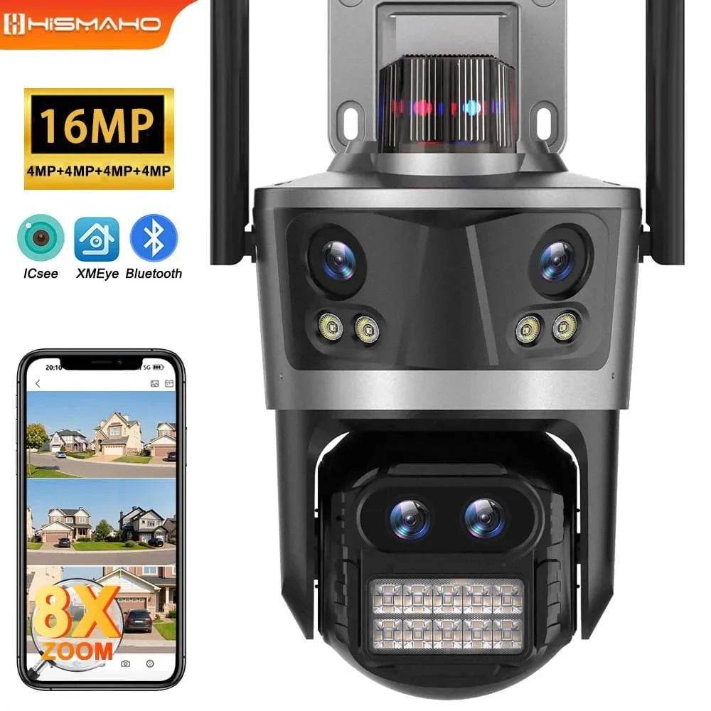 ICsee 8K Wireless Security Camera with Four Lenses & 8X Zoom - Nic's Electronics
