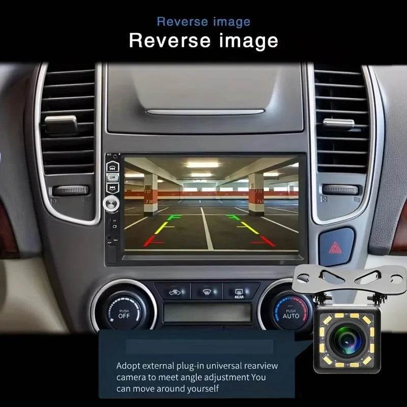 7-Inch 2DIN Car MP5 Player – HD Screen with 12LED Backup Camera & FM Radio - Nic's Electronics