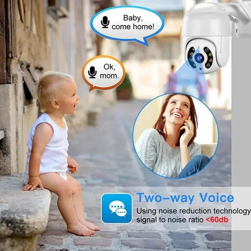 Nic's Electronics 8MP 4K IP Camera 5MP Speed Dome Auto Tracking PTZ Camera Smart Home Outdoor Wireless WIFI Camera Surveillance Monitor