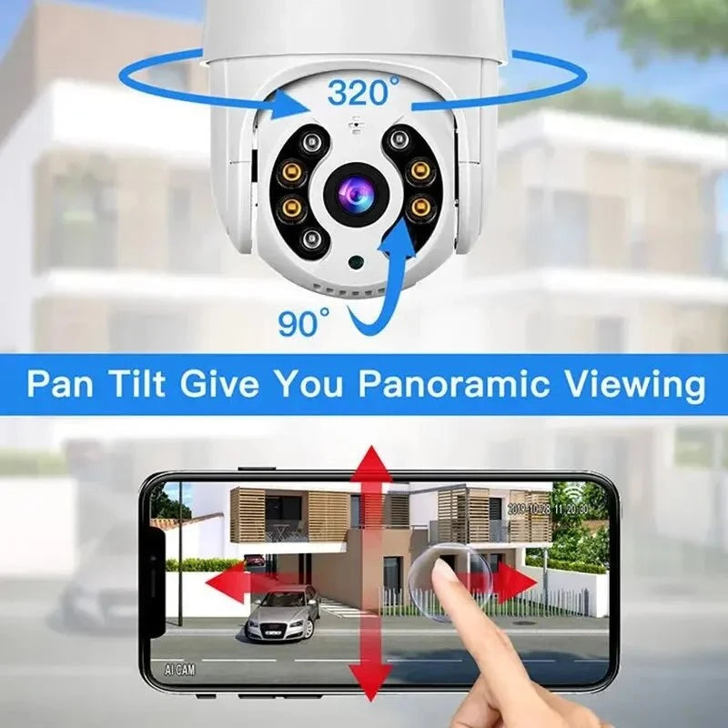 Nic's Electronics 8MP 4K IP Camera 5MP Speed Dome Auto Tracking PTZ Camera Smart Home Outdoor Wireless WIFI Camera Surveillance Monitor