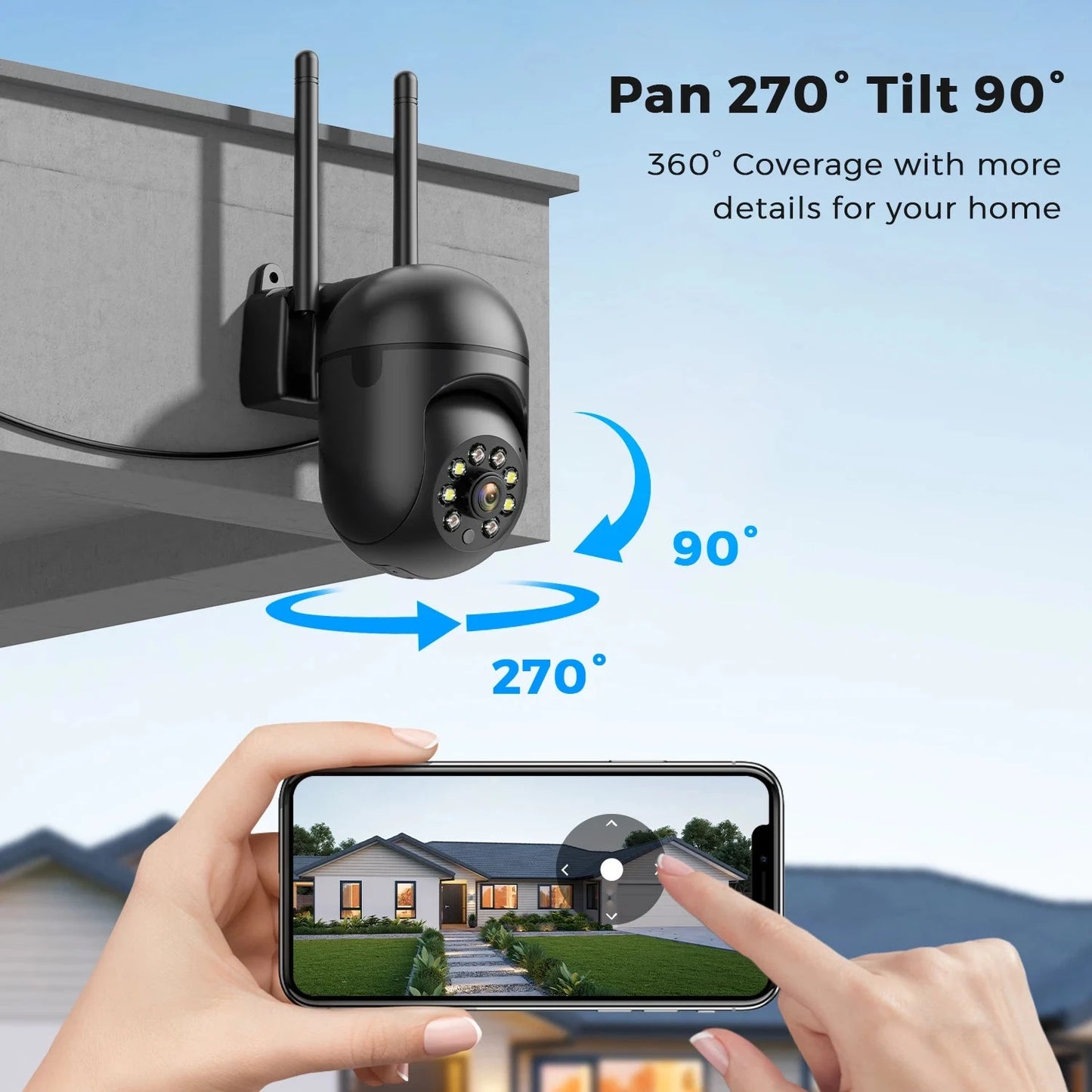 Nic's Electronics 8MP 4K IP Outdoor WiFi Camera Surveillance Security CCTV PTZ Camera HD 4MP 2K Mini Wireless 1080P 2MP AI Tracking Onvif iCsee
