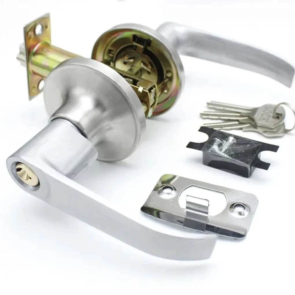 Round Door Handle Lock with Key for Bedrooms - Nic's Electronics