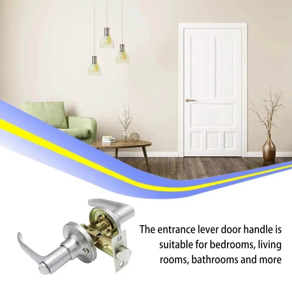 Round Door Handle Lock with Key for Bedrooms - Nic's Electronics