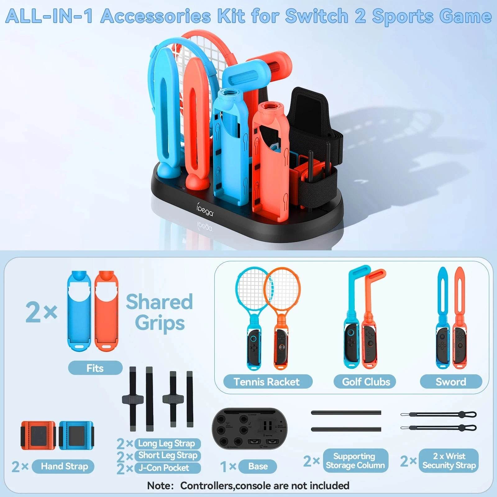 All-in-One Switch 2 Sports Accessories Kit with Storage Stand - Nic's Electronics