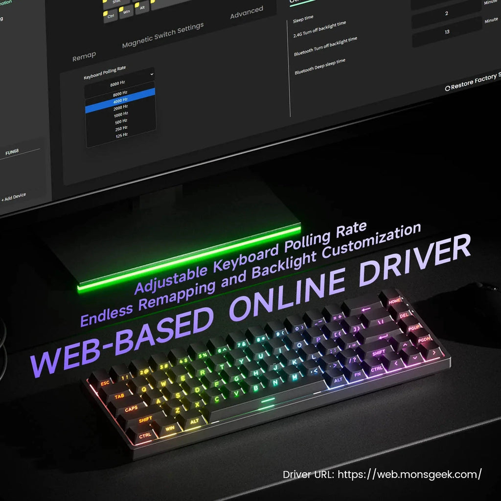 Nic's Electronics Akko MonsGeek FUN68 FUN60 PRO&MAX  HE Magnetic Keyboard 60% 65% Gaming Keyboards Rapid Trigger 8K Custom Keyboard Gamer Esports