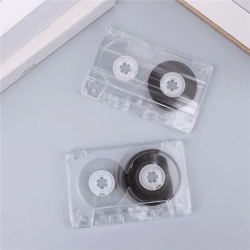 Nic's Electronics As Shown Y67A-10X Blank Audio Cassettes. Recordable Clear Audio Cassettes Video Tape For Voice Music Recording