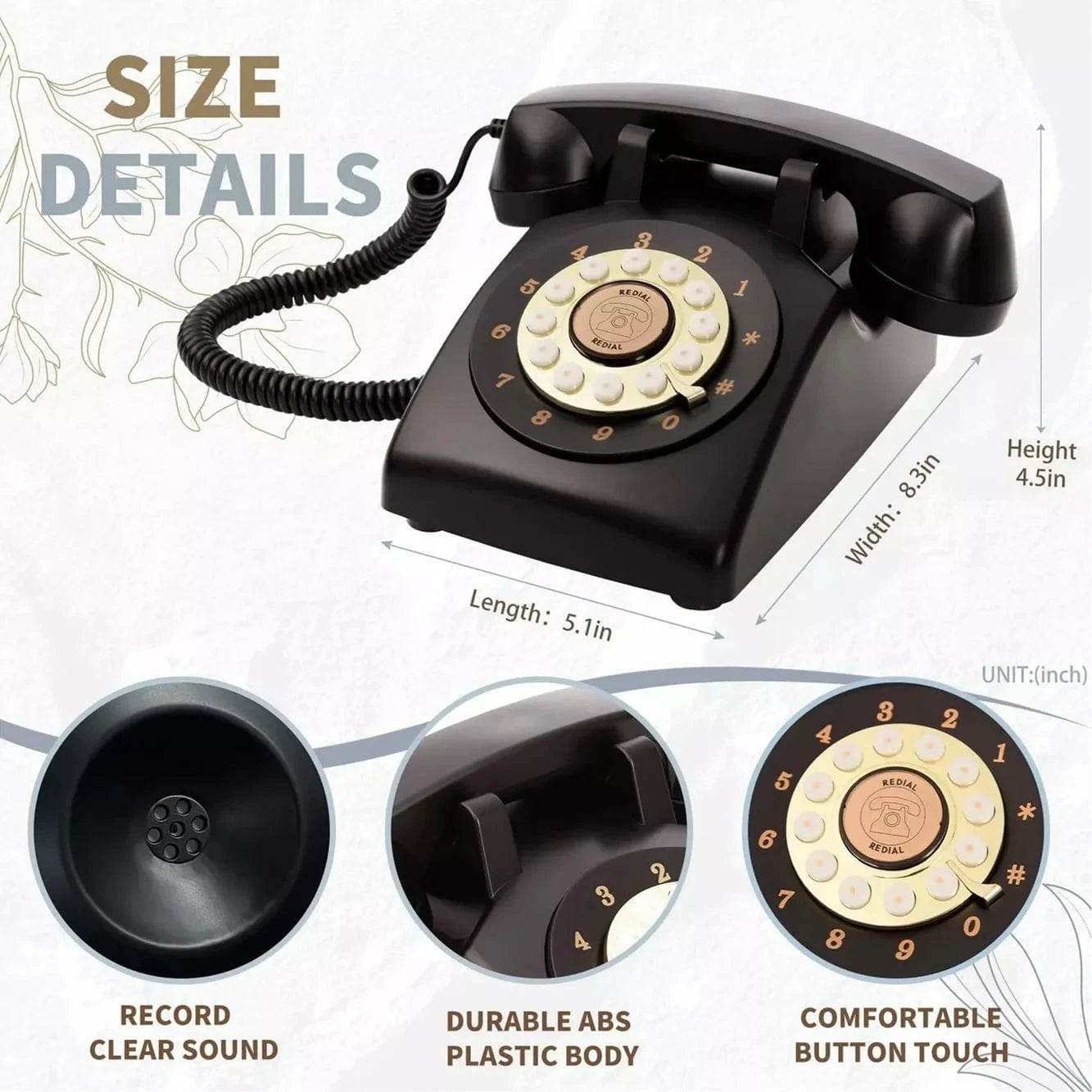 Vintage Rotary Dial Phone for Custom Voice Messages - Nic's Electronics
