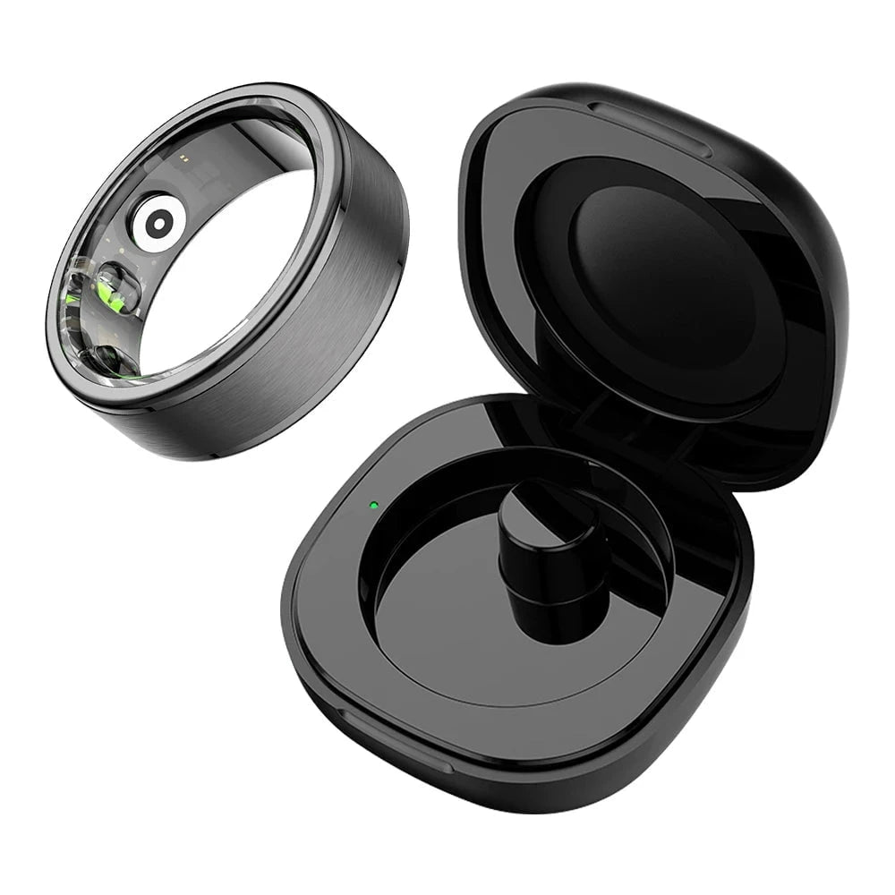 Nic's Electronics black / 8 Smart Fitness Ring with 39-Day Battery