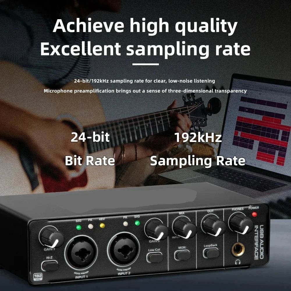 Pro Audio Interface for Studio Recording and Podcasting - Nic's Electronics