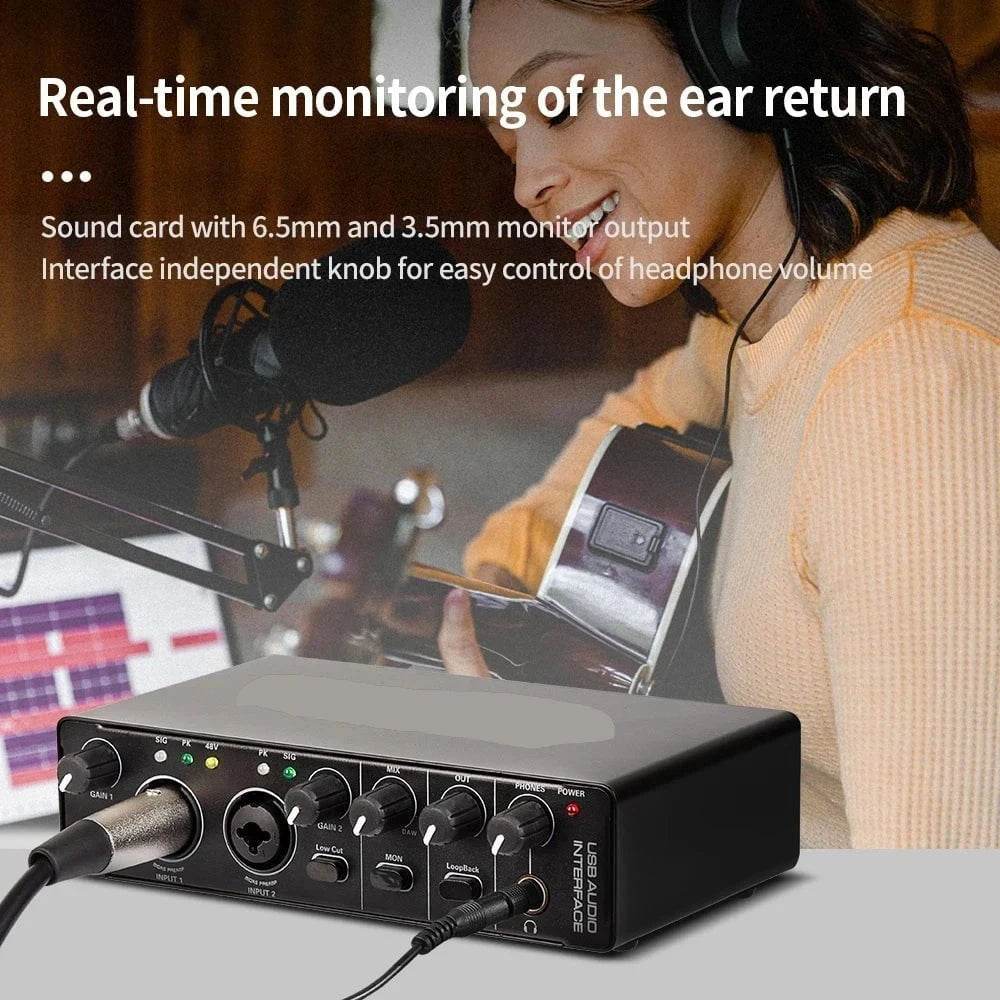 Pro Audio Interface for Studio Recording and Podcasting - Nic's Electronics