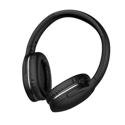 Nic's Electronics Black Baseus D02 Pro Wireless Bluetooth Headphones HIFI Stereo Earphones Foldable Sport Headset with Audio Cable foriPhone tablet