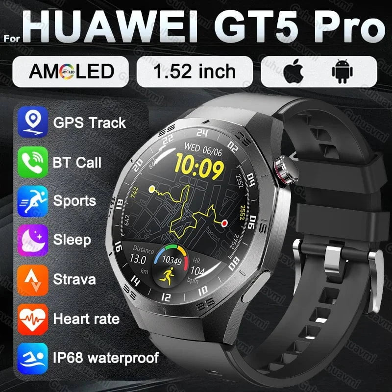 Nic's Electronics Black / BUSINESS FASHION Smart Watch 5 Pro with AMOLED Display