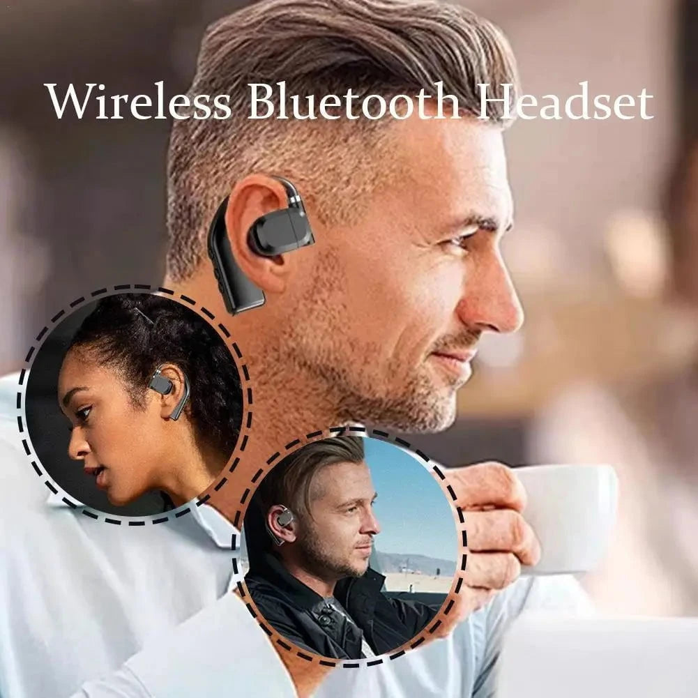 Nic's Electronics Black / CN Earhooks Bluetooth Headphones Sport Earphones Hifi Stereo Sound Wireless Earbuds Headset
