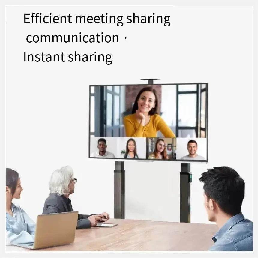 Electric Mobile TV Lift Cart with Remote for Video Conferencing - Nic's Electronics