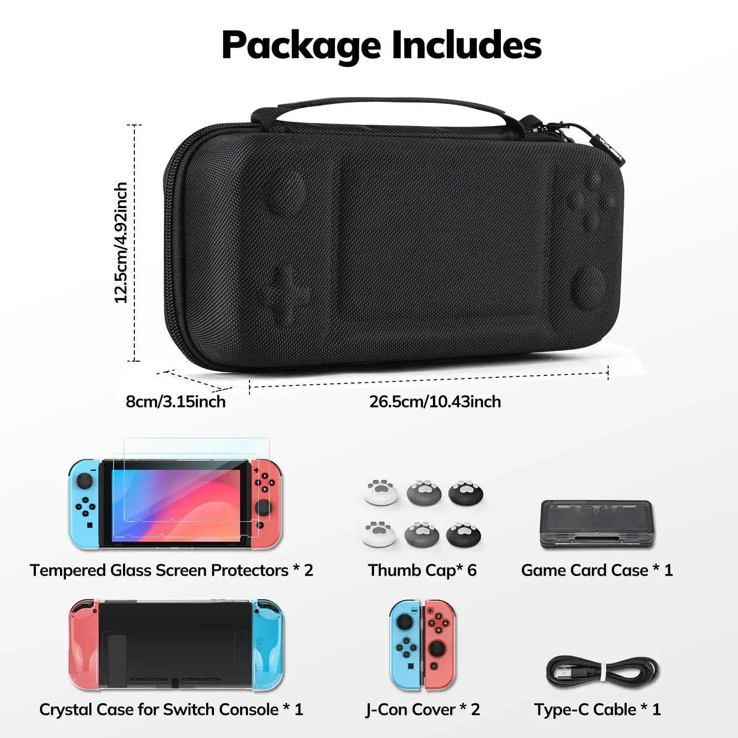 Ultimate Switch Starter Kit with Carrying Case & Screen Protector - Nic's Electronics