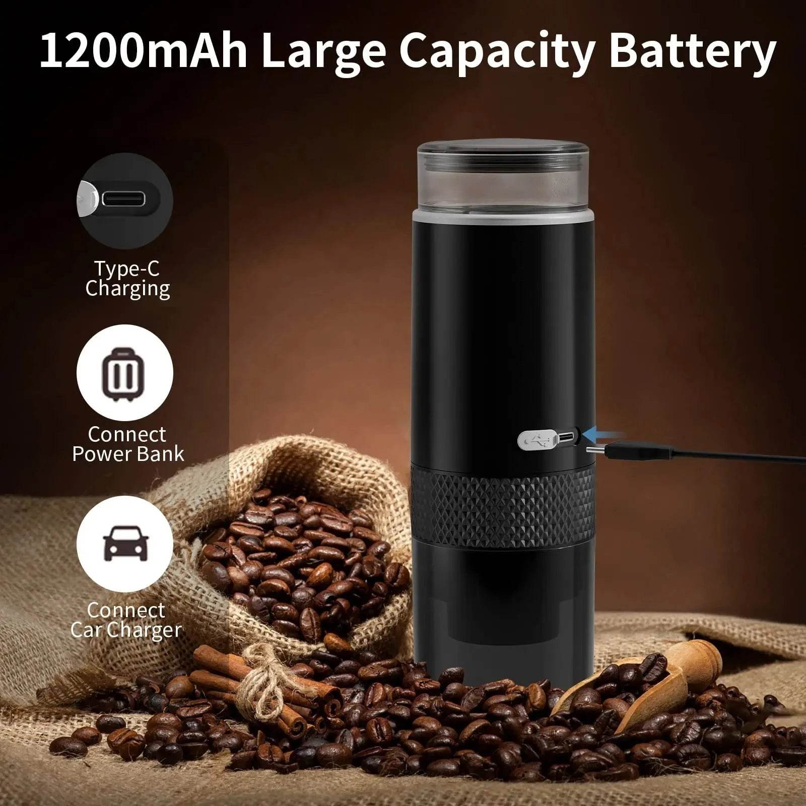 2-in-1 Portable Coffee Maker for Capsule & Ground Coffee - Nic's Electronics
