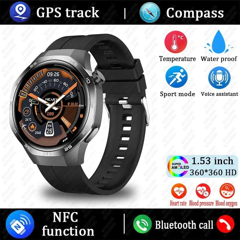 Nic's Electronics Black / Original Watch 5 MAX 2025 New Watch 5 MAX Smart Watch HD AMOLED Screen NFC GPS Tracker Bluetooth Call Waterproof Sports Health Smartwatch Men Women