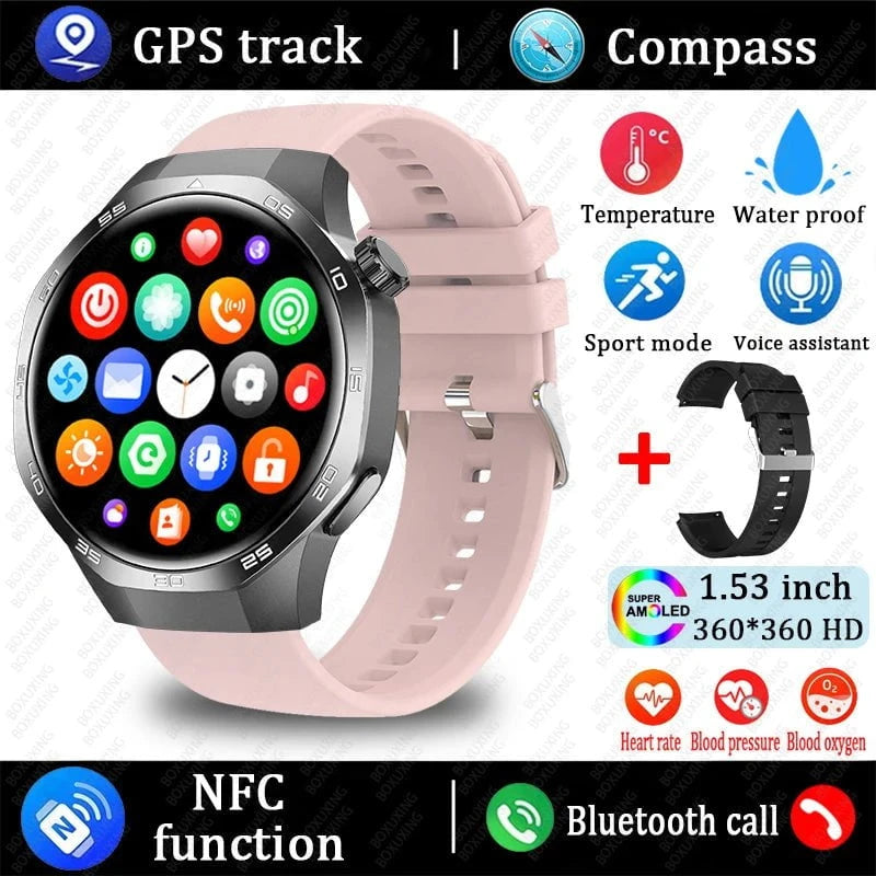 Nic's Electronics Black pink / Original Watch 5 MAX 2025 New Watch 5 MAX Smart Watch HD AMOLED Screen NFC GPS Tracker Bluetooth Call Waterproof Sports Health Smartwatch Men Women