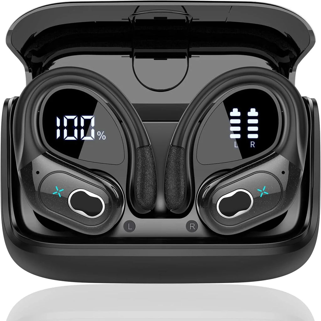 Nic's Electronics black Sports Bluetooth Earbuds with HiFi Bass