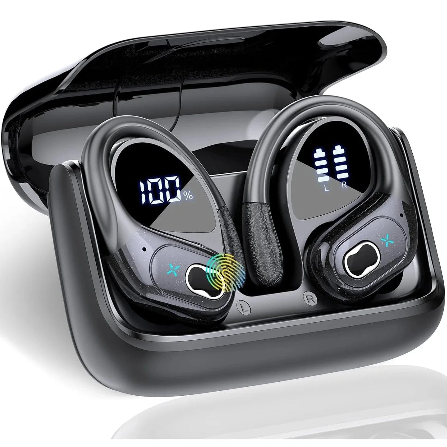 Nic's Electronics black Sports Bluetooth Earbuds with HiFi Bass