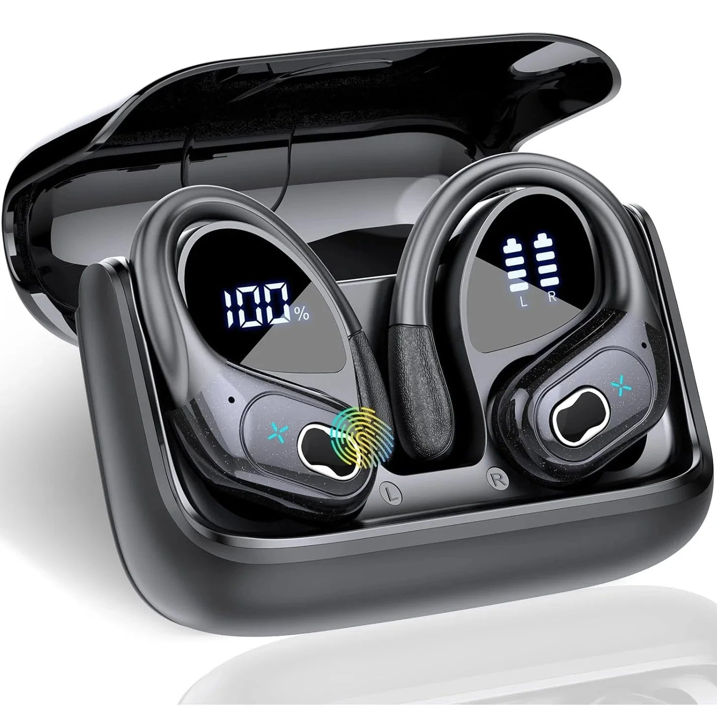 Nic's Electronics black Sports Bluetooth Earbuds with HiFi Bass